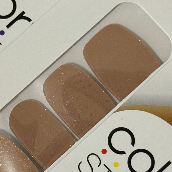New Color Street “Sands of Time” Neutral Mocha with Gold Glitter Nail Strips - Picture 1 of 1